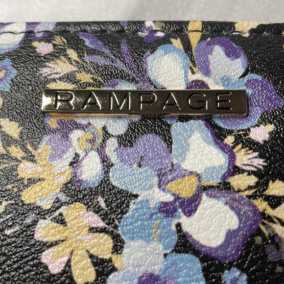 Rampage Floral Print Wallet RP6759 Purple/Gold/Black 7.5”x4” (0161) - Picture 3 of 5